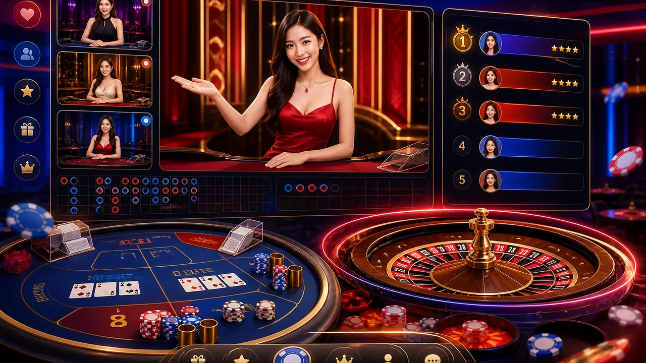 Khám phá sảnh live game nổi bật và cách chơi baccarat, roulette trên OKVIP