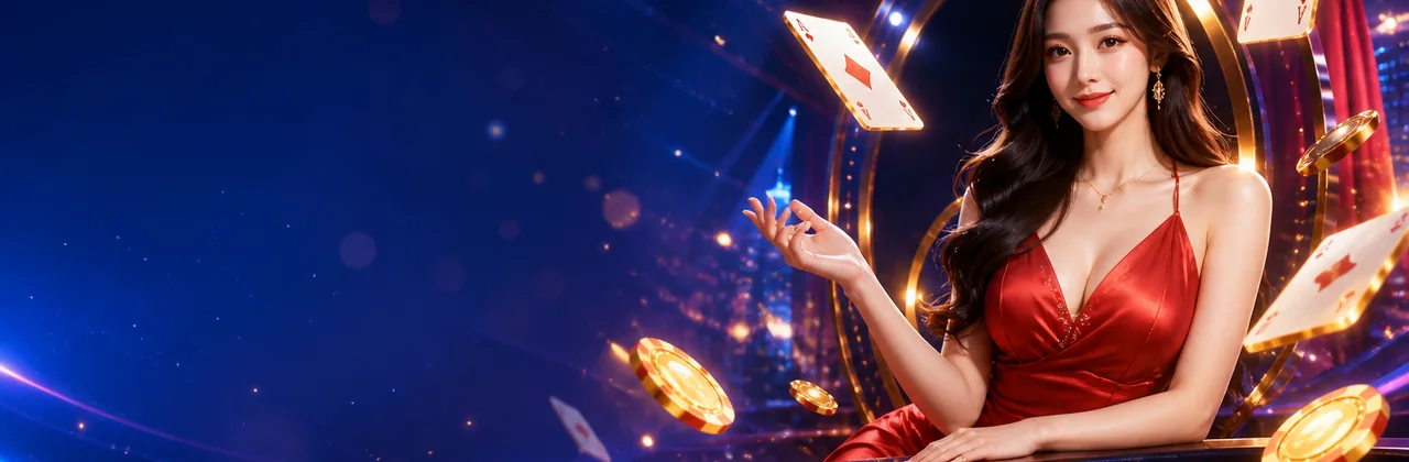 Không gian live game rực rỡ với người dẫn chương trình và bàn chơi ánh sáng